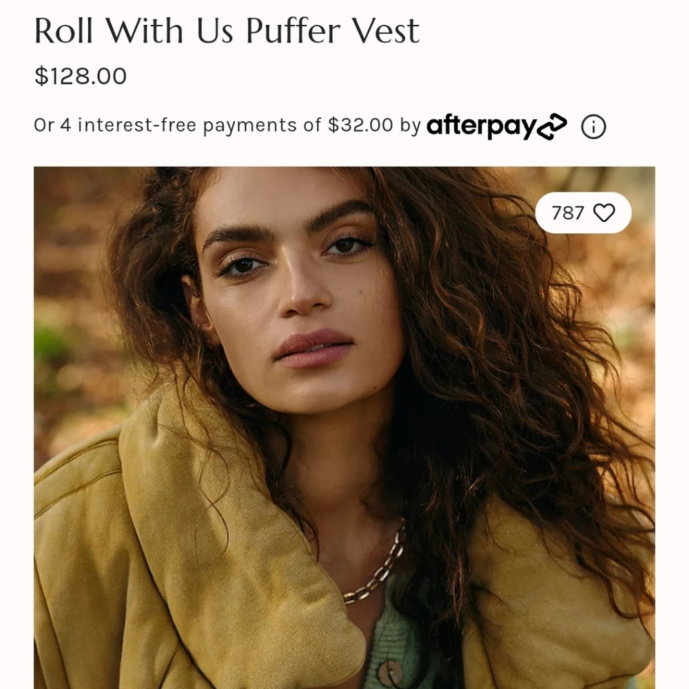 ISO Free People Roll With Us puffer vest size S